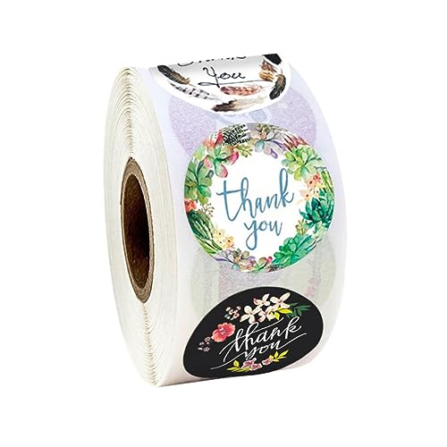 OSALADI Dankeschön Aufkleber mit Blumenmuster Selbstklebende Etiketten für Backen Verpackungen und Diy Projekte für Partys und Zuhause OSALADI Dankeschön Aufkleber mit Blumenmuster Selbstklebende Etiketten für Backen Verpackungen und Diy Projekte für Partys und Zuhause von OSALADI