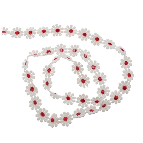 OSALADI Dekoratives Gesticktes Spitzenband für Kleidung und Diy Projekte Yards Daisy Lace Trimm für Hochzeiten und Bastelarbeiten Leuchtendem Rot OSALADI Dekoratives Gesticktes Spitzenband für Kleidung und Diy Projekte Yards Daisy Lace Trimm für Hochzeiten und Bastelarbeiten Leuchtendem Rot von OSALADI