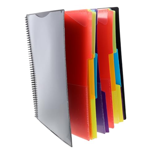 OSALADI Dieser Ordner Dokumentenhalter Binder Spiralmappe Coil-Datei-Container Office-Dateicontainer Coil-Ordner Office-Datei-Organizer Dokumente Organisatoren Dateien Organizer Schwarz von OSALADI