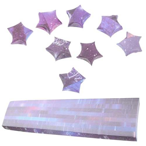 OSALADI Diy Origami Papier Sterne mit Faltpapierstreifen für Kreative Bastelprojekte für Festlichkeiten und Dekorative Sternstreifen von OSALADI