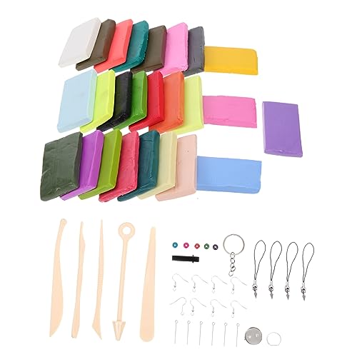 OSALADI Diy Polymer Clay Werkzeugset mit Farben und Zubehör für Kreative Bastelprojekte Modellierwerkzeuge für Erwachsene für Schmuckherstellung und Skulpturen von OSALADI