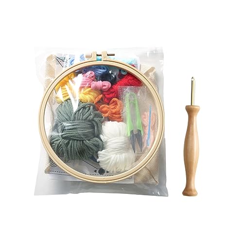 OSALADI Diy Punch Needle mit Runder Stickbasis Handwerkszubehör für Anfänger Zufällige Designs für Gemeinsames Basteln und Kunstprojekte OSALADI Diy Punch Needle mit Runder Stickbasis Handwerkszubehör für Anfänger Zufällige Designs für Gemeinsames Basteln und Kunstprojekte von OSALADI