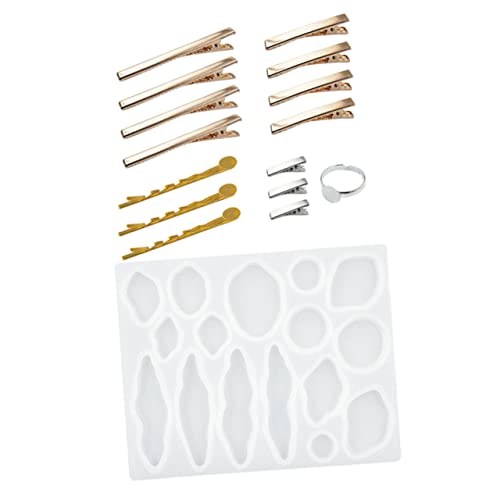 OSALADI Diy Silikon Haarnadel Gießform Teiliges Epoxidharz Mould für Haarschmuck Anfertigung Kreative Bastelideen Einfach zu Reinigen und Wiederverwendbar von OSALADI