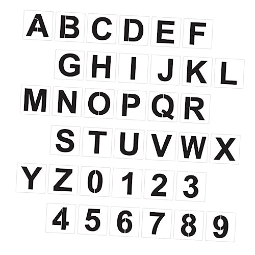 OSALADI Diy Teiliges Schablonen für Buchstaben und Zahlen Wiederverwendbare Malvorlagen Pet für Zeichnen Basteln und Dekorieren von Wänden und Möbeln von OSALADI