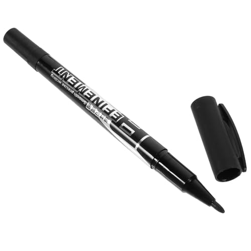 OSALADI Doppelkopf Marker Stift mit Schwarzer Praktischem Clip für Glatte Oberflächen Nachfüllbar Schnelltrocknend Vielseitig Einsetzbar für Kunst und Handwerk von OSALADI