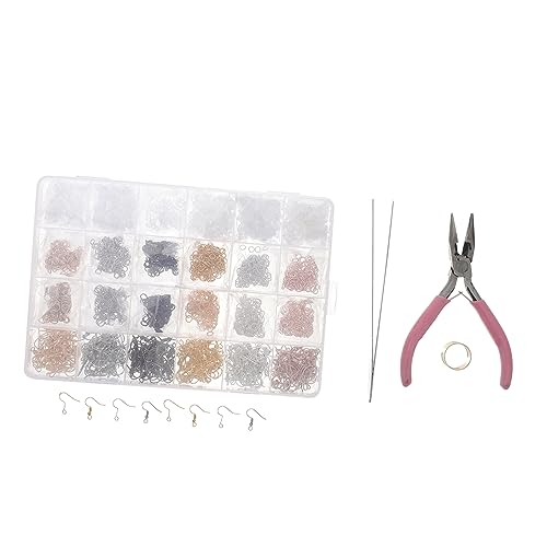 OSALADI Earring Making Set für DIY Schmuckherstellung Ohrhaken und Zubehör Handliche Bastelmaterialien für Kreative Projekte für Einzigartige Ohrringe OSALADI Earring Making Set für DIY Schmuckherstellung Ohrhaken und Zubehör Handliche Bastelmaterialien für Kreative Projekte für Einzigartige Ohrringe von OSALADI