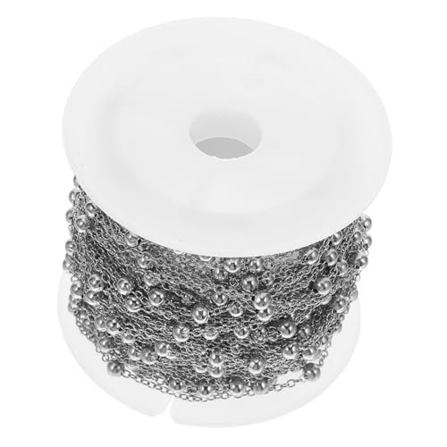 OSALADI Edelstahl Beadchain Roll Rostfreie Schmuckverlängerungskette Handpolierte DIY Perlenkette für Armband Halskette Hautfreundlich und Vielseitig für Schmuckherstellung OSALADI Edelstahl Beadchain Roll Rostfreie Schmuckverlängerungskette Handpolierte DIY Perlenkette für Armband Halskette Hautfreundlich und Vielseitig für Schmuckherstellung von OSALADI