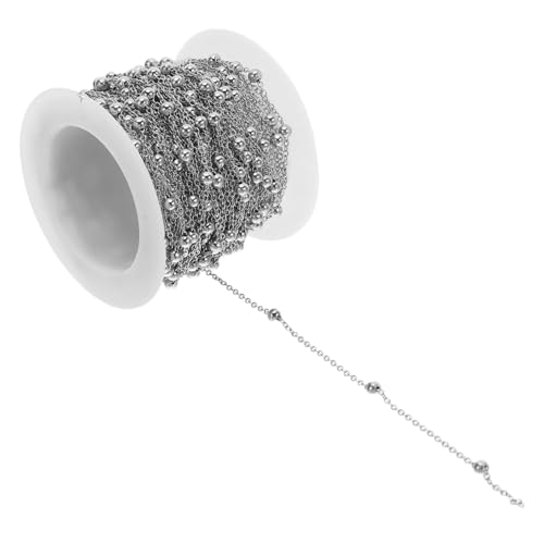 OSALADI Edelstahl Kugelkette Roll Rostfrei Langlebig für DIY Schmuckherstellung Halsketten Armbänder Vielseitig und Stilvoll Schmuckkette Zubehör OSALADI Edelstahl Kugelkette Roll Rostfrei Langlebig für DIY Schmuckherstellung Halsketten Armbänder Vielseitig und Stilvoll Schmuckkette Zubehör von OSALADI