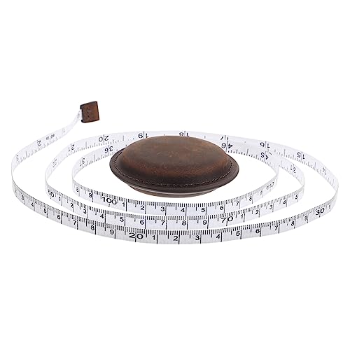 OSALADI Einstellbares Maßband Hochwertigem Rindsleder Mini Rollmaßband für Nähen Körperumfangsmessung Elegant und Praktisch für Kleidung Holzarbeiten und Mehr von OSALADI