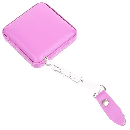 OSALADI Einziehbares Maßband PU Leder Flexibles Körpermaßband für Präzise Messungen Tragbar und Handlich für Hüfte und Stoffmessungen Lila OSALADI Einziehbares Maßband PU Leder Flexibles Körpermaßband für Präzise Messungen Tragbar und Handlich für Hüfte und Stoffmessungen Lila von OSALADI