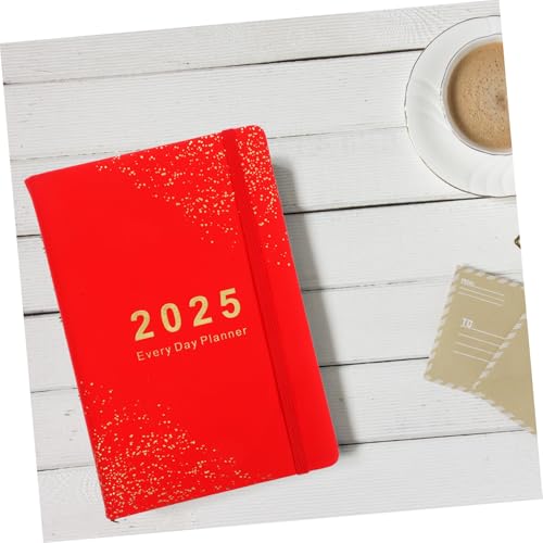 OSALADI Englisches Planerbuch Tage Tagesplaner Notizbuch Rot Jahresübersicht Studenten Agenda Notizblock für Tägliche Organisation und Akademische Planung OSALADI Englisches Planerbuch Tage Tagesplaner Notizbuch Rot Jahresübersicht Studenten Agenda Notizblock für Tägliche Organisation und Akademische Planung von OSALADI