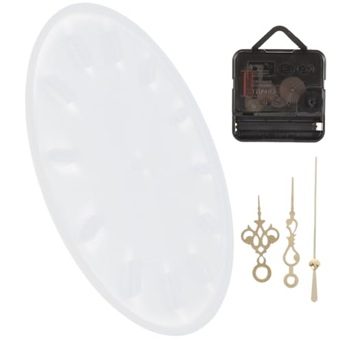 OSALADI Epoxidharz Silikon Gießform Rund für DIY Uhr Flexible Langlebige Form mit Uhrwerk Ersatzteile für Wanduhren Gestaltung und Bastelprojekte von OSALADI