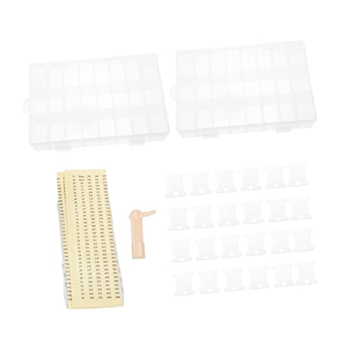 OSALADI Fächer Stickgarn Organizer Set mit Aufklebern Bobbin Winder und Winder für Kreuzstich und Diy Projekte Praktische Aufbewahrung für Stickgarne und Zubehör OSALADI Fächer Stickgarn Organizer Set mit Aufklebern Bobbin Winder und Winder für Kreuzstich und Diy Projekte Praktische Aufbewahrung für Stickgarne und Zubehör von OSALADI