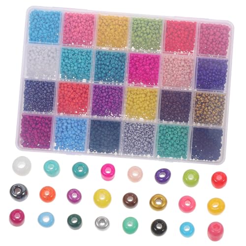 OSALADI Farben Multifunktionale Armbandperlen Glasperlen für DIY Schmuck Verschleißfeste Bastelperlen Bastelzubehör für Armbänder und Halsketten von OSALADI