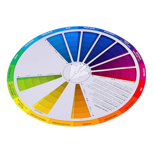OSALADI Farblernrad Drehbar Farbpalette Farbkarte Farbtonmix Farbkarte Lernhilfe für Künstler Make Up Nageldesign Anfänger und Profis Geeignet OSALADI Farblernrad Drehbar Farbpalette Farbkarte Farbtonmix Farbkarte Lernhilfe für Künstler Make Up Nageldesign Anfänger und Profis Geeignet von OSALADI