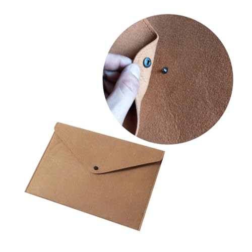 OSALADI Filz Ordner mit Druckknopf Reißfestes Dokumenten Etui Braune Dokumententasche für Schule Büro und Zuhause Praktischer Dateisafe aus Filzmaterial OSALADI Filz Ordner mit Druckknopf Reißfestes Dokumenten Etui Braune Dokumententasche für Schule Büro und Zuhause Praktischer Dateisafe aus Filzmaterial von OSALADI