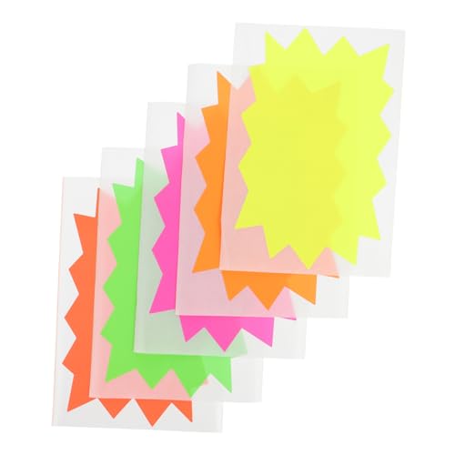 OSALADI Fluoreszierende Preisschilder Teiliges Selbstklebende Etiketten für Handwerk und Dekoration Vielseitig Einsetzbar Taschen Briefen und Leuchtende Farben für Optimale Sichtbarkeit von OSALADI