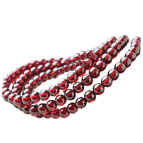 OSALADI Garnet Perlen Rund Halbfertige Schmuckperlen für DIY Handwerk Strang Rotwein Schmucksteine zum Auffädeln Kleine Perlen für Armbänder und Bastelzubehör OSALADI Garnet Perlen Rund Halbfertige Schmuckperlen für DIY Handwerk Strang Rotwein Schmucksteine zum Auffädeln Kleine Perlen für Armbänder und Bastelzubehör von OSALADI