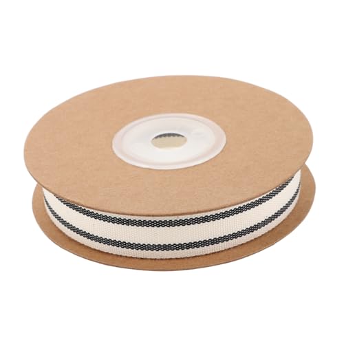 OSALADI Gestreiftes Baumwollband Doppelseitig Gewebt Langlebiges Naturstoffband für DIY Basteln Geschenkverpackung Home Decor Valentinstag Nähen und Handgefertigte Dekorationen von OSALADI