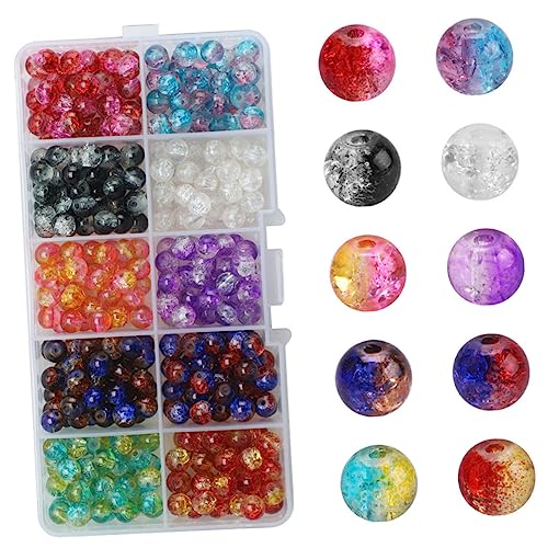 OSALADI Glasperlen Sortiment für DIY Schmuck Runde Blumenmuster Perlen im Fächer Box für Armbänder Ohrringe und Handwerksprojekte OSALADI Glasperlen Sortiment für DIY Schmuck Runde Blumenmuster Perlen im Fächer Box für Armbänder Ohrringe und Handwerksprojekte von OSALADI