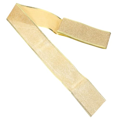 OSALADI Glitzerband Weihnachtsdekoration Goldfarbenes Schleifenband für Hochzeiten Bastelarbeiten und für Festliche Anlässe und DIY Projekte OSALADI Glitzerband Weihnachtsdekoration Goldfarbenes Schleifenband für Hochzeiten Bastelarbeiten und für Festliche Anlässe und DIY Projekte von OSALADI