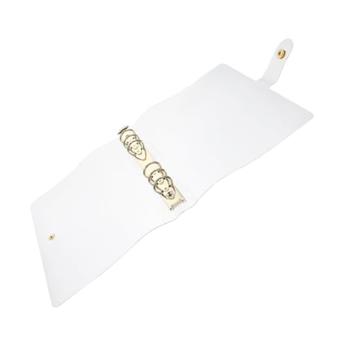 OSALADI Goldener PVC Notizbuchschutz Transparentes Langlebiges Journal Cover mit Ringen Weiche Durchsichtige Ringmappe Robustes Büro Schulzubehör Kratzfest und Leicht zu Reinigen von OSALADI