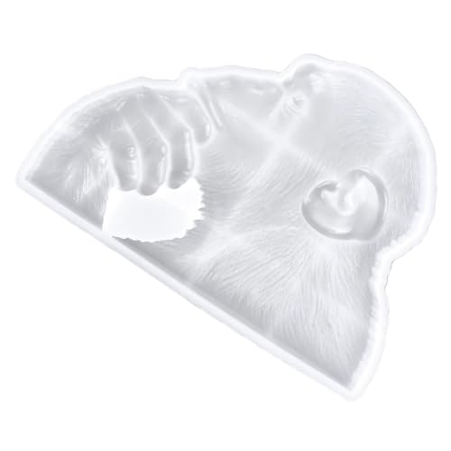 OSALADI Gorilla Silikonform für Epoxidharz Wiederverwendbare Antihaft Form für DIY Handwerke für Kreative Bastelprojekte und Detaillierte Dekorationen von OSALADI