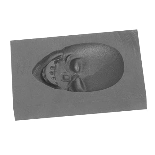 OSALADI Graphit Gussform Schädelkopf Form Hochdicht Diy Gussform Ingot Form für Gold Silber Kupfer Schmelzen Labor Wissenschaft Unterricht von OSALADI