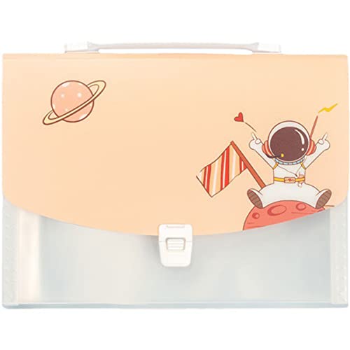 OSALADI Großer Kapazitäts Akkordeon Ordner Astronauten Design Transparenter Datei Organizer für Wichtige Dokumente für Büro und Reisen Leicht und Tragbar von OSALADI