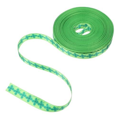 OSALADI Grünes Patrick's Day Geschenkband Ripsband mit Kleeblatt Muster für Kreative Bastelprojekte und Verpackungen für Feiertagsdekorationen und Geschenkverpackungen OSALADI Grünes Patrick's Day Geschenkband Ripsband mit Kleeblatt Muster für Kreative Bastelprojekte und Verpackungen für Feiertagsdekorationen und Geschenkverpackungen von OSALADI