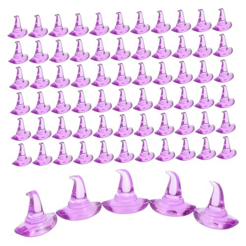 OSALADI Halloween Witch Hat Ornaments aus Acryl und Resin Miniatur Hexenhüte für Halloween Tischdeko DIY Bastelzubehör Langlebig Kompakt für Party und Zuhause von OSALADI