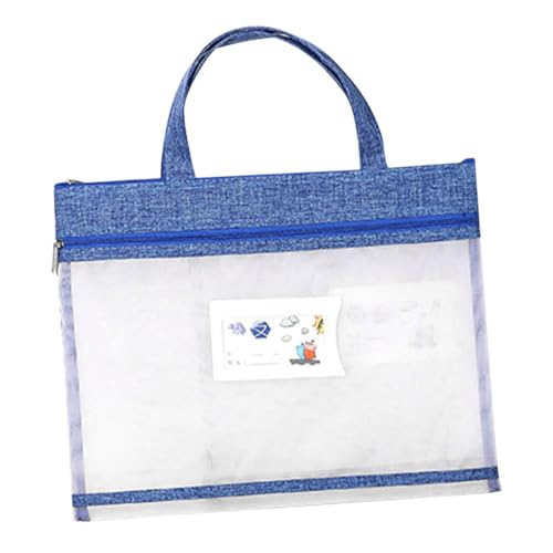 OSALADI Handheld Zipper Dokumenten Tasche Multifunktionale Aufbewahrungstasche für Testpapiere und Unterlagen Große Kapazität aus Atmungsaktivem Netzmaterial Blau OSALADI Handheld Zipper Dokumenten Tasche Multifunktionale Aufbewahrungstasche für Testpapiere und Unterlagen Große Kapazität aus Atmungsaktivem Netzmaterial Blau von OSALADI