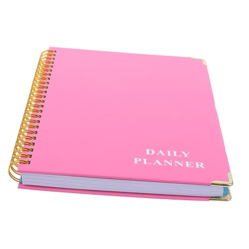 OSALADI Haushaltsbuch Notizbücher Notizbilder Notizblock Täglich Spiralblock Breit Liniert Notizbuch Gefüttert Regiert Die Für Arbeitshefte Notizen Notebook Home Notebook Rosa Eisen von OSALADI