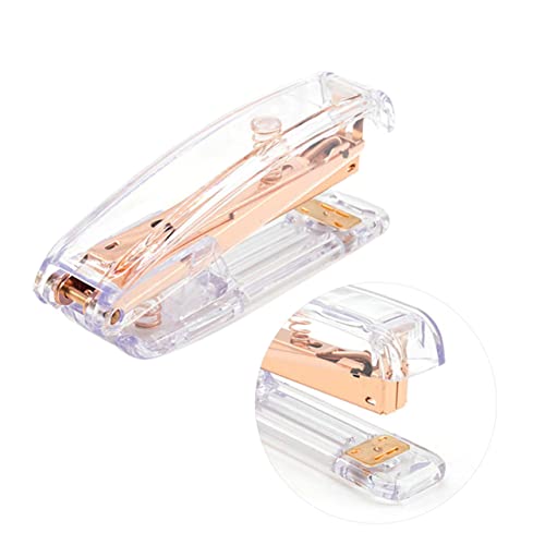 OSALADI Hefter Bürobedarf Für Schreibtisch Schreibwaren Roségold Büro Schreibtisch Zubehör Roségold Ästhetischer Desktop Name Klein von OSALADI