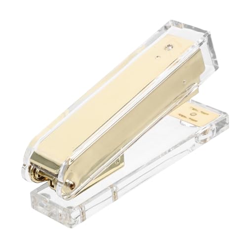 OSALADI Hefter Bürowefter Büromaterial für den Schreibtisch Heistebürovorräte Hefte für Schreibtisch Ästhetisches Briefpapier Acryl Golden von OSALADI