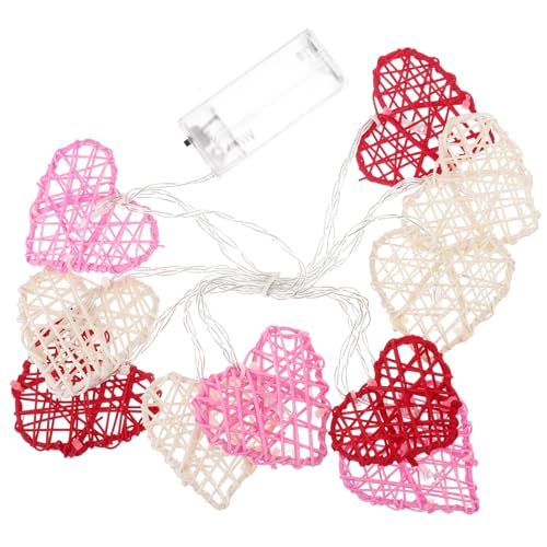 OSALADI Herz Form String Lichter Rattan Herz Lampe String Hochzeit Decor Festival Lampe für OSALADI Herz Form String Lichter Rattan Herz Lampe String Hochzeit Decor Festival Lampe für von OSALADI