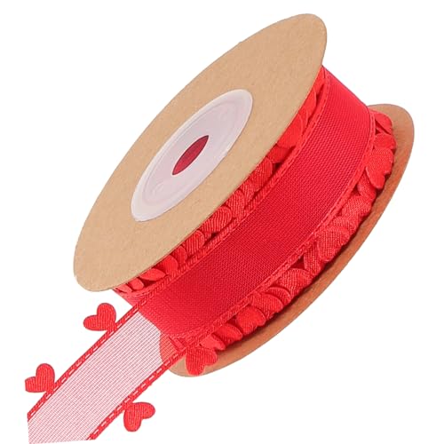 OSALADI Herz Muster Geschenkband Yards Robustes Dekoratives Bastelband für Verpackungen und DIY Projekte für Hochzeiten und Festlichkeiten OSALADI Herz Muster Geschenkband Yards Robustes Dekoratives Bastelband für Verpackungen und DIY Projekte für Hochzeiten und Festlichkeiten von OSALADI