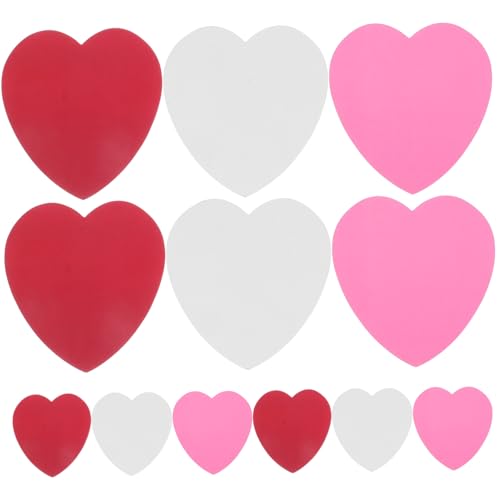 OSALADI Herzförmige Papier Ausschnitte Teilig Bunt für Valentinstag Basteln Pinnwand Dekoration DIY Bastelset mit Klebepunkten für Schule Party von OSALADI