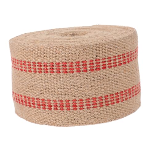 OSALADI Hochwertiges Jute gurtband mit Rotem Streifen für Stuhlpolsterung und DIY Bastelprojekte Strapazierfähiges Vielseitiges Naturmaterial für Möbelreparatur und Dekoration OSALADI Hochwertiges Jute gurtband mit Rotem Streifen für Stuhlpolsterung und DIY Bastelprojekte Strapazierfähiges Vielseitiges Naturmaterial für Möbelreparatur und Dekoration von OSALADI