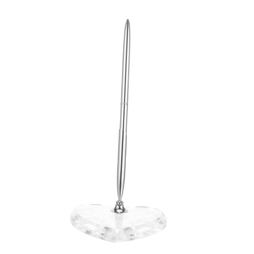 OSALADI Hochzeits-gästebuch Kugelschreiber mit Silbernem Metallkugelschreiber und Acryl-herz Stifthalter Schreibset für Trauung Empfang Jubiläum Büro und Feierlichkeiten OSALADI Hochzeits-gästebuch Kugelschreiber mit Silbernem Metallkugelschreiber und Acryl-herz Stifthalter Schreibset für Trauung Empfang Jubiläum Büro und Feierlichkeiten von OSALADI