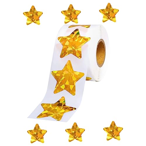 OSALADI Holografische Gold Sterne Aufkleber Selbstklebende Sticker für Scrapbooking Tagebuch und Fotoalben Langlebig für Diy Projekte OSALADI Holografische Gold Sterne Aufkleber Selbstklebende Sticker für Scrapbooking Tagebuch und Fotoalben Langlebig für Diy Projekte von OSALADI