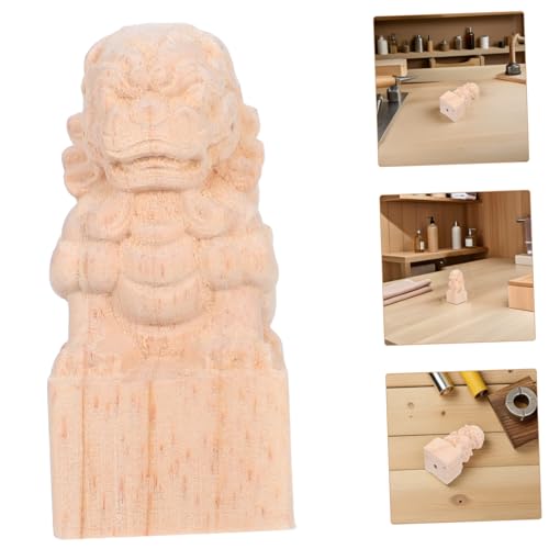 OSALADI Holz Löwenkopf Finials aus Europäisches Schnitzwerk Dekorative Pfostenkappen für Möbel Stabilisierende Säulenverzierung Eleganter Holzpfosten Zubehör OSALADI Holz Löwenkopf Finials aus Europäisches Schnitzwerk Dekorative Pfostenkappen für Möbel Stabilisierende Säulenverzierung Eleganter Holzpfosten Zubehör von OSALADI