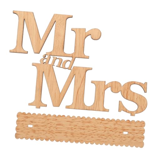 OSALADI Holzbuchstaben Dekoration Mr And Mrs Hochzeitsschmuck mit Stabilem Sockel Dekoratives Alphabet Ornament für Romantische Hochzeitsfeier und Valentinstag Einzigartiges für Freundin von OSALADI