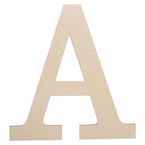 OSALADI Holzbuchstaben-Dekoration: 29,6 cm unlackierter Blanko-Holzbuchstabe – Bauernhaus-Hängealphabet – Riesige dekorative Plakette für Heimparty-Hochzeitsdekoration von OSALADI