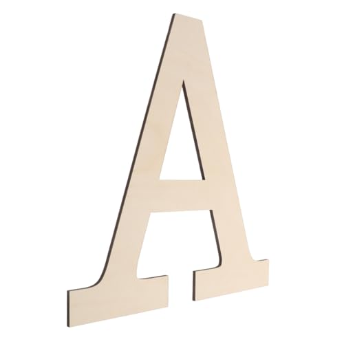 OSALADI Holzbuchstaben-dekoration: 29,6 Cm Unlackierter Blanko-holzbuchstabe – Bauernhaus-hängealphabet – Riesige Dekorative Plakette Für Heimparty-hochzeitsdekoration von OSALADI