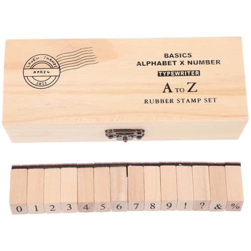 OSALADI Holzstempel Set Diy Alphabet Stempel mit Aufbewahrungsbox Retro Design für Scrapbooking Kartenherstellung und Tagebuchdekoration OSALADI Holzstempel Set Diy Alphabet Stempel mit Aufbewahrungsbox Retro Design für Scrapbooking Kartenherstellung und Tagebuchdekoration von OSALADI