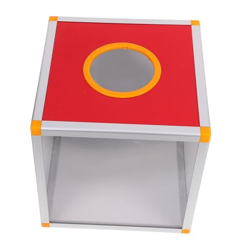 OSALADI Kasten -Box Ticketbecher Tickettrommel Tombolatrommel Tombola für Tickets Tombola-Losbehälter Tombola liefert Spendenboxen für Fundraising MDF rot von OSALADI