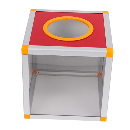 OSALADI Kasten -Box Tombola für Tickets Ticketbecher Spendenboxen für Fundraising Gewinnspielkugeln Großer Tombola-Verlosungsbehälter Aluminiumlegierung rot von OSALADI