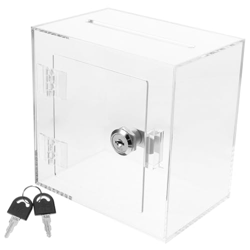 OSALADI Kasten Spendenbox Tombolaglas Abstimmung sperren Wohltätigkeit Gewinnspielboxen Vorschlagsboxen Boxen für wohltätige Zwecke Acryl OSALADI Kasten Spendenbox Tombolaglas Abstimmung sperren Wohltätigkeit Gewinnspielboxen Vorschlagsboxen Boxen für wohltätige Zwecke Acryl von OSALADI
