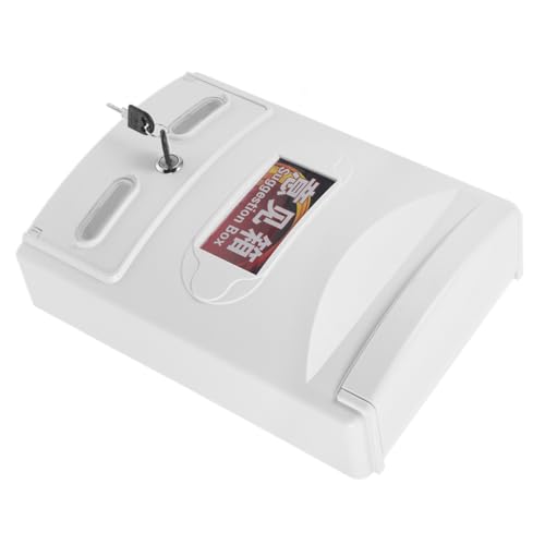 OSALADI Kasten Vorschlagsbox Drop-Slot-Safes Mailboxen Wandtresor Briefkästen im Klassenzimmer Spendenboxen für Fundraising Wandhalterung für Bürobriefkästen asb Weiß von OSALADI